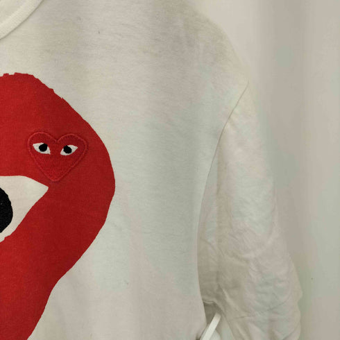 プレイコムデギャルソン PLAY COMME des GARCONS CDG PLAY HEART S/S Tee プレイ ハート グラフィックロゴ プリント クルーネック半袖Tシャツ カットソー メンズ  L